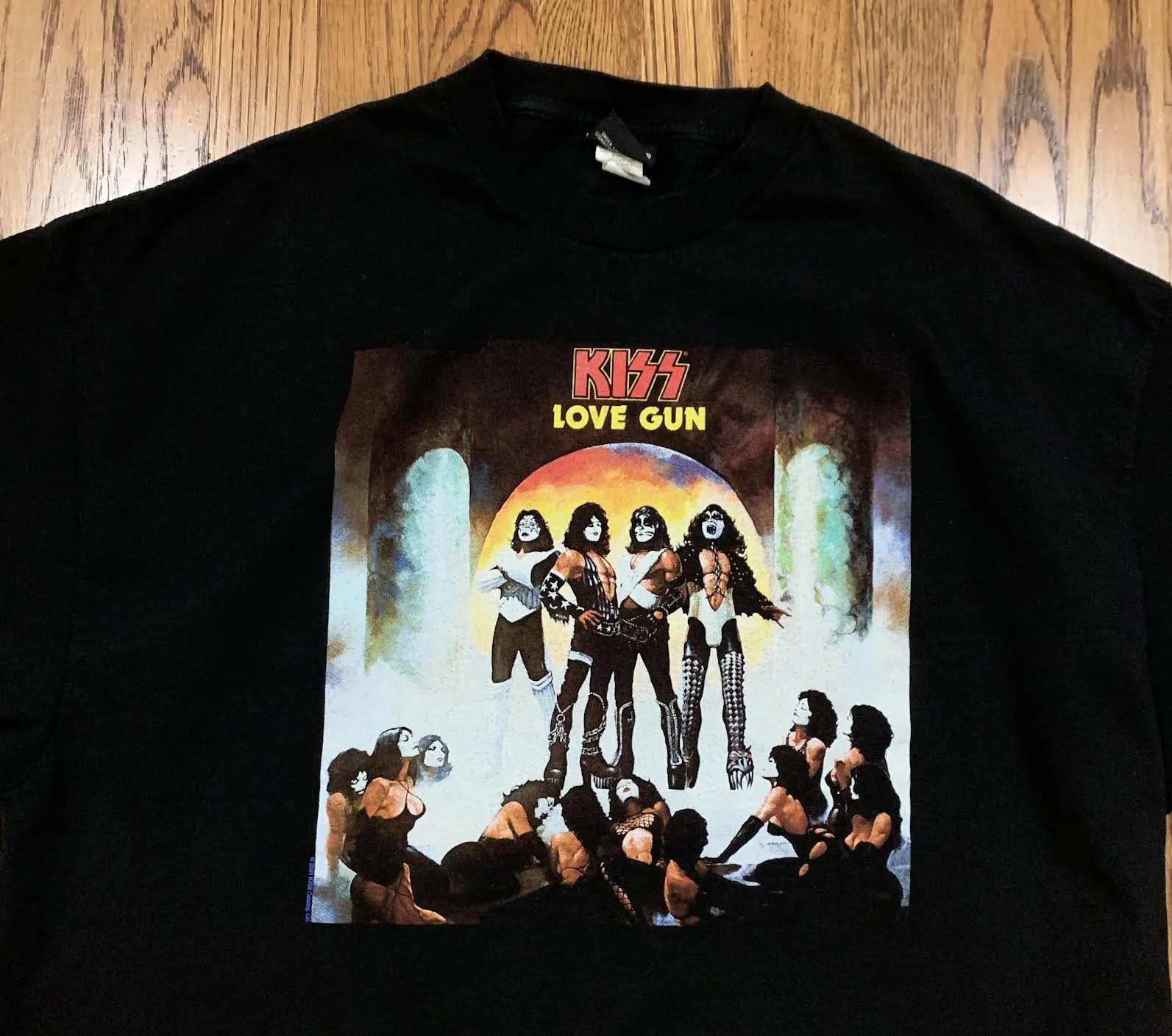 Vintage Kiss Love Gun 25th Anniversary 1974-1999 T Shirt (Size XXL